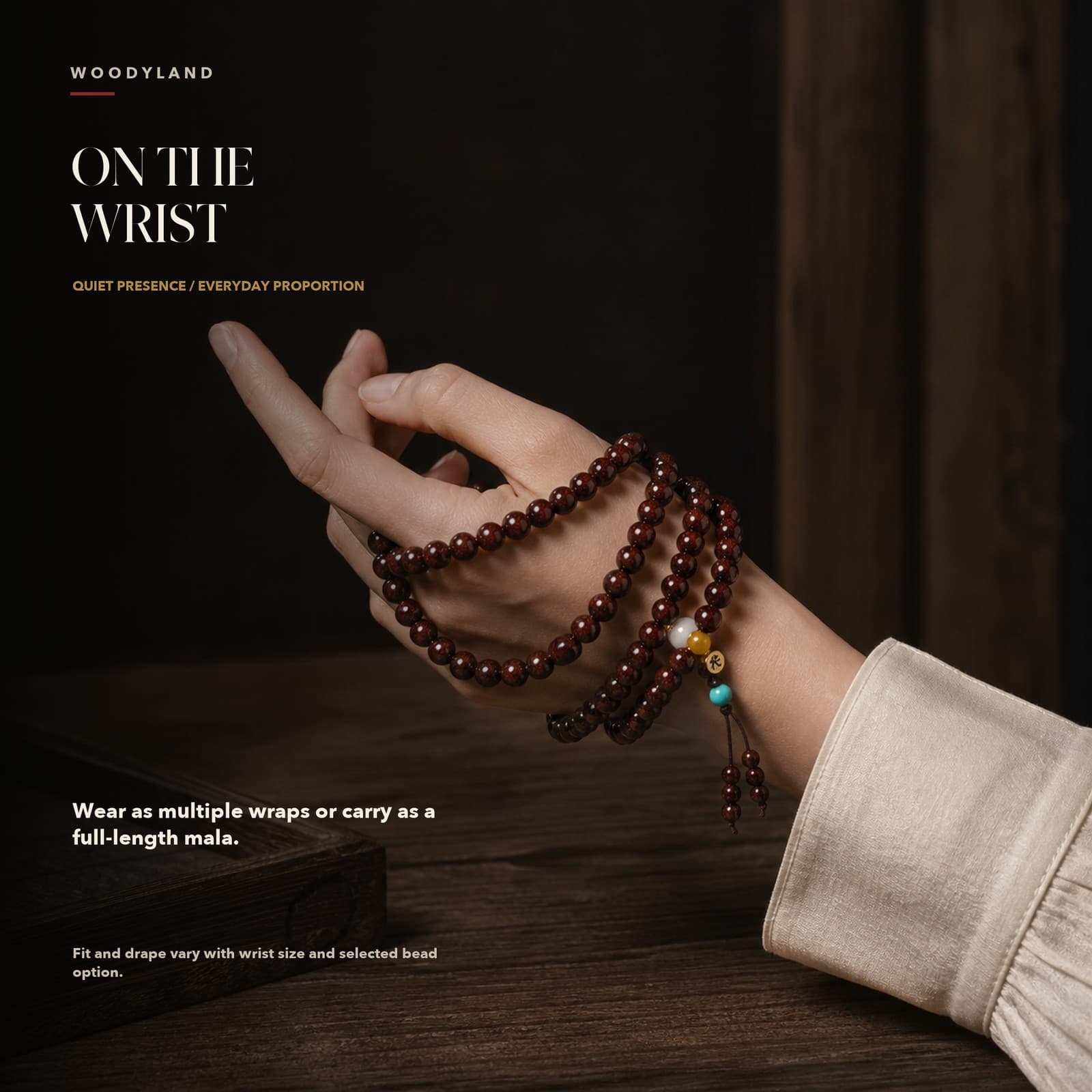 Red Sandalwood Zodiac Mala thumbnail 4