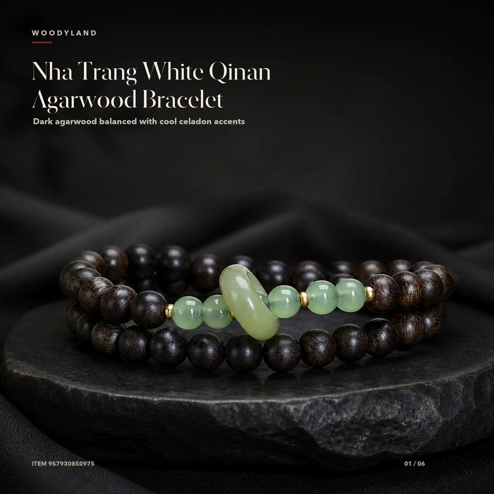 Nha Trang White Qinan Agarwood Bracelet