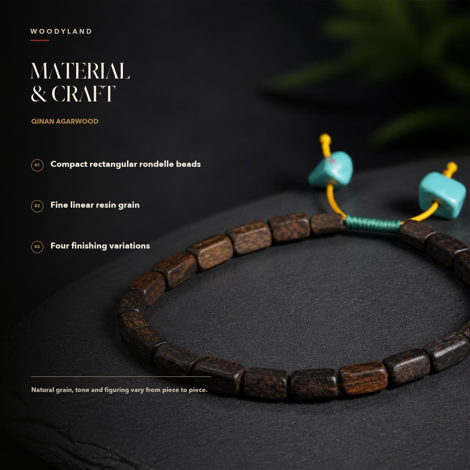 Qinan Agarwood Rondelle Bracelet Material & Craft 1